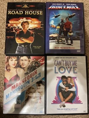 OOP 80’s Movies DVD LOT: Iron Eagle, Can’t Buy Me Love, Mannequin, Road House Foto 1 de 2
