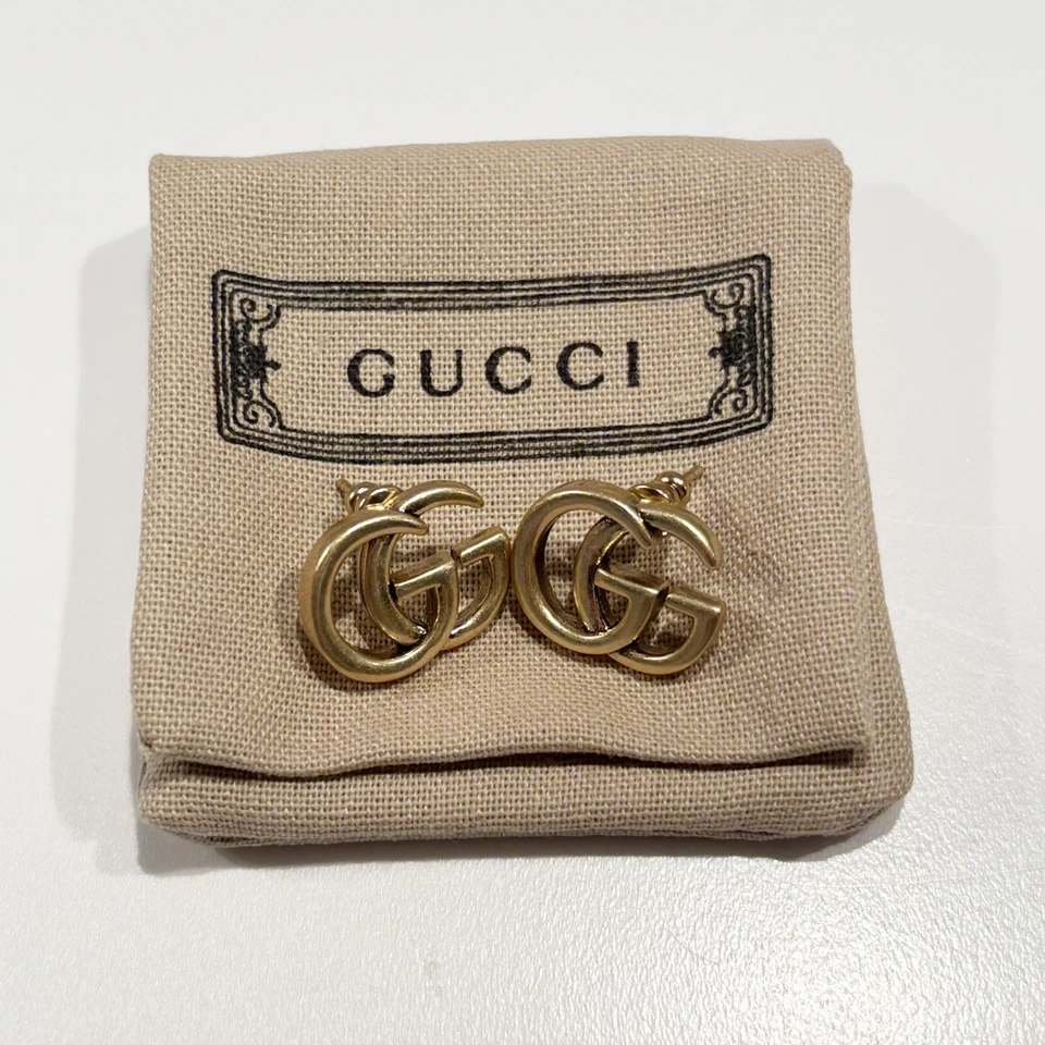 Women’s Gucci Gold GG Earrings Brand New With Box And Gift Bag - Image 1 of 4