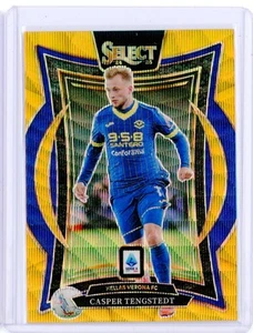 2024-25 Panini Select Serie A Casper Tengstedt Verona Gold Wave Prizm 3/10 - Imagen 1 de 2