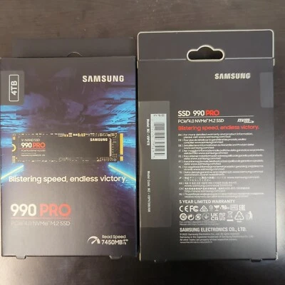 Samsung 990 PRO 4 ТБ, внутренний, M.2 (MZV9P4T0BAM) твердотельные данные - Изображение 1 из 3