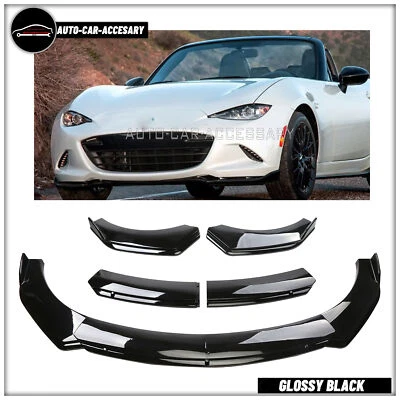 Спойлер закраина переднего бампера для Mazda Miata MX-5 NA NB глянцевый черный стиль - Изображение 1 из 4