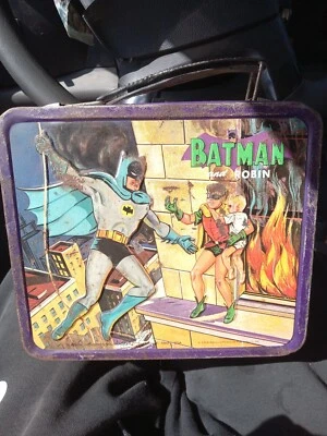 Vintage 1966 Alladin Batman and Robin Metal Lunch Box no thermos - Image 1 of 4