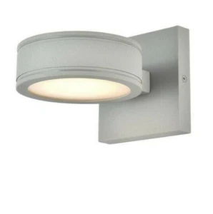 Outdoor Wall Sconce LED Silver Porch Walkway Patio Garden Exterior Home Lighting - Picture 1 of 7