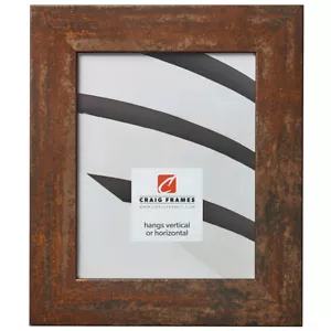Craig Frames Bauhaus 200, 2 Inch Wide Modern Rust Picture Frame - Picture 1 of 9