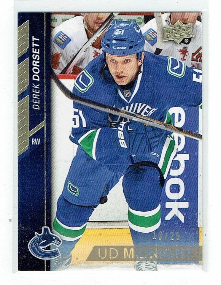 15-16 UD Upper Deck Series One  Derek Dorsett   /25  Midnight  - Image 1 of 1