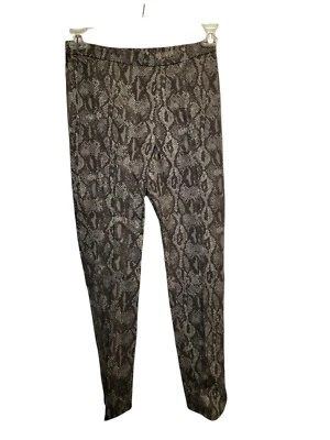 CALÇA ELÁSTICA ISAACMIZRAHI LIVE FEMININA TAMANHO 4 CINZA ESTAMPA ANIMAL PULL-ON - Imagem 1 de 4