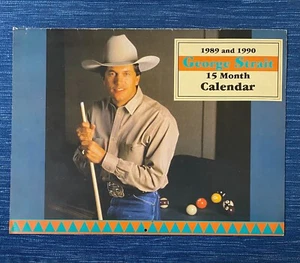 Rare Vtg George Strait Calendar 1989 1990 15 Month Country Western Music Cowboy - Picture 1 of 3