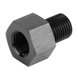 1/8" NPT Female to M10x1.0 Male Reducer Oil Fuel Pressure Gauge Adapter Black - Picture 1 of 11