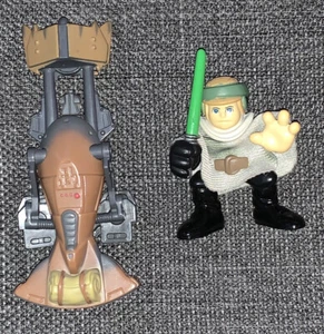 Star Wars Galactic Heroes Endor Jedi Luke Skywalker w/ Speeder Bike - Bild 1 von 3