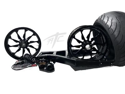 330 OSD FAT TIRE KIT SOLID BLACK TORNADO WHEELS 2009-2016 SUZUKI GSXR 1000 Foto 1 de 3