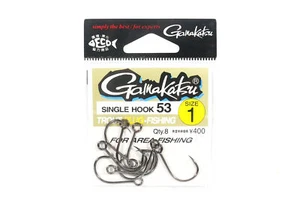 Gamakatsu 66258 Single Hook 53 Light Plugging Lure Hook 1 (1408) - Photo 1/4