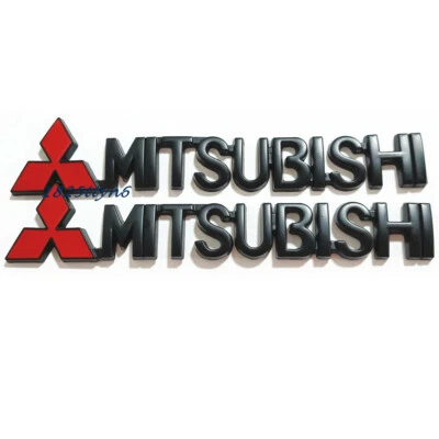 2x Para LANCER Negro Rojo Calcomanía Auto Cuerpo Lateral Insignia Emblema Pegatina Foto 1 de 2