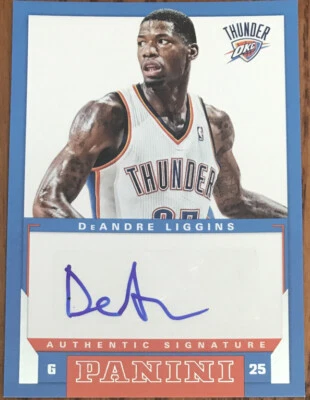 2012-13 Panini Rookie Signatures DeAndre Liggins #51 Oklahoma City Thunder - Image 1 of 2