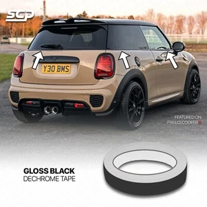 Easy to Fit - MINI F56 JCW Beltline Dechrome Tape Finisher- Gloss Black - Picture 1 of 8