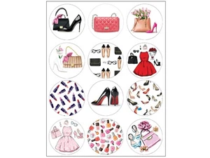 Fashion Handbag Shoes Sticker Sheets Handmade Envelope Gift Scrapbook Stickers - Picture 1 of 10