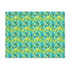 Placemat Aqua Blue Green Yellow Teal Cotton Table Setting Host gift cloth Stain