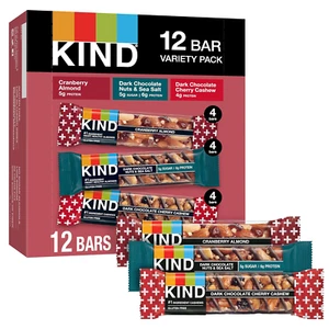 Nut Bars, Variety Pack, Dark Chocolate Nuts and Sea Salt 30 Count - Picture 1 of 12