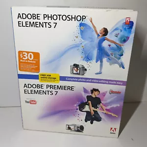 Adobe Combo Pack - PS Elements 7/Premiere Elements 7 - Windows XP/Vista - Used - Picture 1 of 5