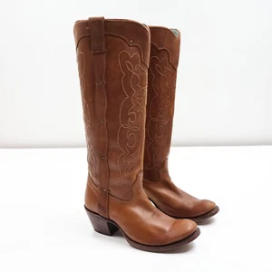 CORRAL WOMENS SIZE 8 M COWBOY CASUAL TALL BROWN BOOTS WESTERN - Picture 1 of 13