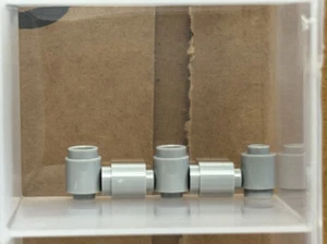 LEGO Parts - Light Bluish Gray Brick, Round 1 x 1 Open Stud - No 3062b - QTY 5 - Picture 1 of 1