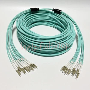 5M Indoor Armored LC-LC 8 Sstrand OM3 50/125 Multimode Fiber Optic Cable 10GB - Afbeelding 1 van 1