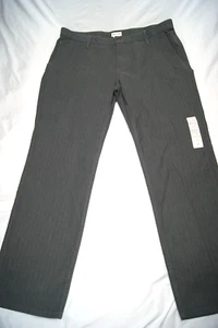 dockers dress jeans men 38x32 gray w/ pinstripes slim tapered - Picture 1 of 9