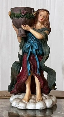 复古 1995 年女性拿着花盆雕像 — 第 1/4 张图片