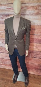 Mens CHAPS 44R Chocolate Brown "Suede Look" Sophisticated Blazer - Picture 1 of 23