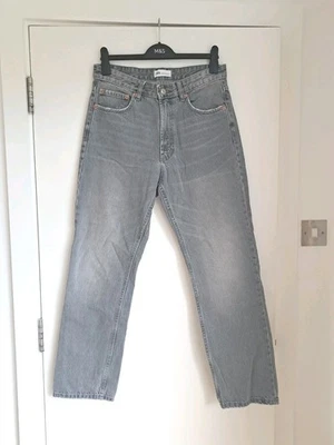 Zara Straight Distressed Jeans High Rise Straight Leg W30 L30 - Image 1 of 4