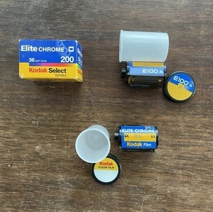 Kodak Slide Film 3 rolls of 35mm Elite Chrome and E100G - Picture 1 of 2