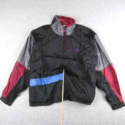 Vintage 80s GIVENCHY Activewear Color Block Full Zip Windbreaker Jacket 90s L - Image 1 of 4