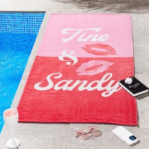 Toalla de playa Sassy B fina y arena 100 % algodón 76 x 160 cm rosa - Imagen 1 de 8