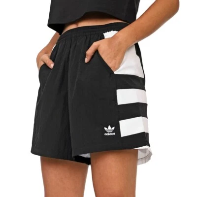 Adidas Trifolio Pantalones Cortos Niña Bañador Cintura Alta Pantalones Negro/Blanco Foto 1 de 4