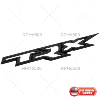 "GLOSS BLACK" Tailgate Emblem CUSTOM PAINT Fit 2021-2024 Dodge Ram 1500 TRX Foto 1 de 4