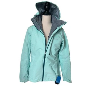 Columbia Women Nordic Point II Interchange Light Blue Hooded F/z Jacket Size M - Picture 1 of 7