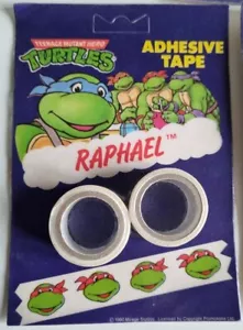 Vintage Teenage Mutant Hero Turtles Raphael Klebeband 1990 New Old Stock X1 - Bild 1 von 3