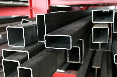 METALLWAREN-ONLINE Vierkantrohr rechteckig Stahl S235 roh - Metall Profil Zaun Rechteckrohr Rohr