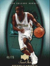 2005-06 Sweet Shot Spectrum Hornets Basketball Card #64 Speedy Claxton/75