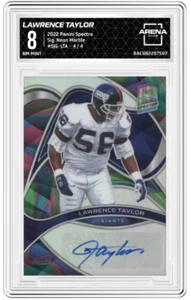 2022 Spectra Lawrence Taylor SIG-LTA Signature Neon Marble Autograph 4/4 NM 8 🔥 - Picture 1 of 3