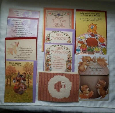 Lot of 10 Unused Greeting Cards Thanksgiving Holiday Ambassador Greetings  - Image 1 of 4