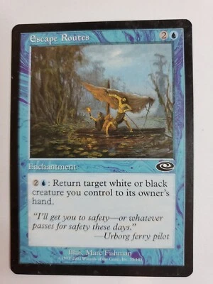 MTG Magic The Gathering Card Escape RoutesEnchantment Blue Planeshift 2001 - Image 1 of 2