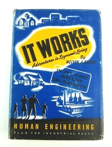 Livre à couverture rigide It Works Melvin J. Evans 2e édition 1946 DJ Human Engineering - Photo 1/12