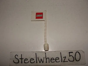 De colección Lego Bandera Blanca Sobre Blanco Espiral Bandera Asta Rojo Lego Logo Bandera Poste Parte - Imagen 1 de 3