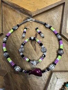 Beetlejuice 80’s iconic Movie Inspired Handmade jewelry Set - Picture 1 of 5