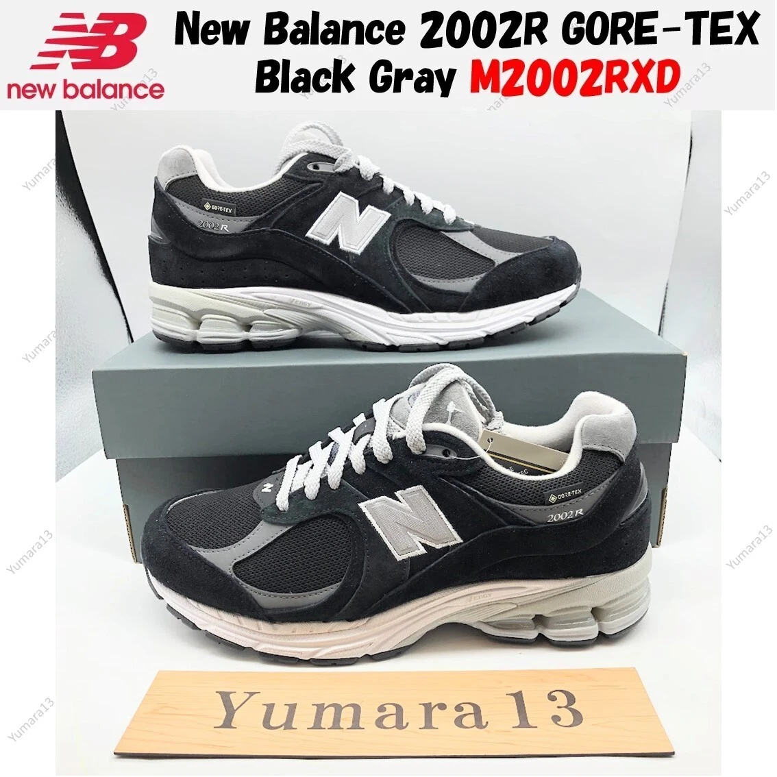 New Balance 2002R GORE-TEX Black Grey | eBay