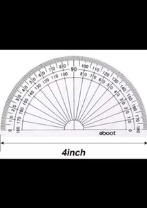 4 Zoll klar 180 Grad Winkelmesser - Bild 1 von 3