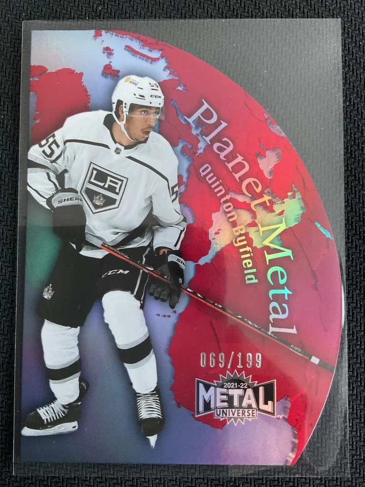 Quinton Byfield 2021-22 Metal Universe Planet Metal Red Parallel Card #069/199 - Image 1 of 1