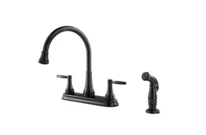 Grifo de cocina de bronce con rociador PfISTER - Imagen 1 de 4