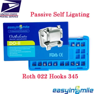 20 PSc soportes dentales de metal autoligable brackets pasivos Roth 022 ganchos 345 EE. UU. - Imagen 1 de 10