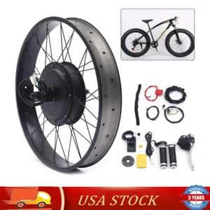 48V 1500W Fat Electric E Bike Conversion Kit Snow Wheel 26" 170mm Rear Dropout - Picture 1 of 21